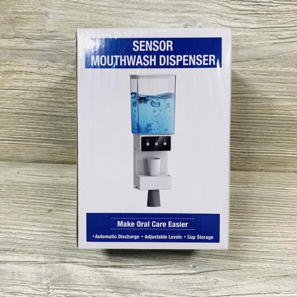 Automatic Mouthwash Dispenser for Bathroom, 26Oz Mouth Wash Dispenser Wall Mount - Picture 1 of 3